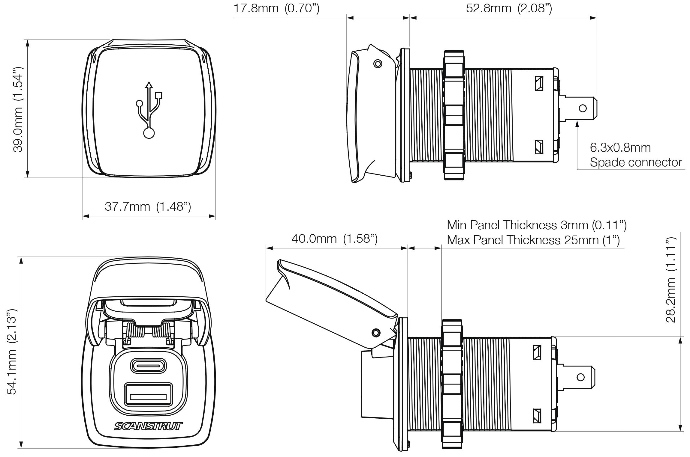 SC-USB-F1_Technische-Zeichnung